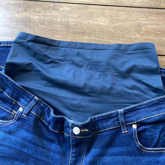 Maternity Jeans 👖Size XXL (20), Straight Leg, Comfort Stretch, NWOT, Dark Wash - Picture 5 of 9